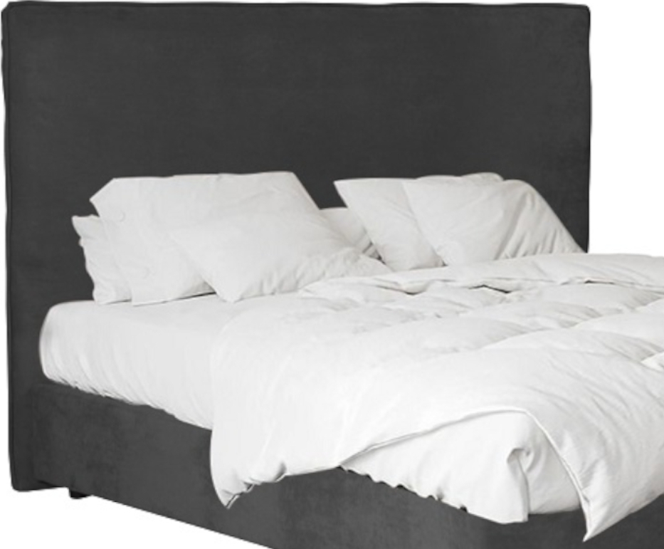 Απεικονίζει Κρεβάτι Διπλό Scandic  Liberta Γκρι με Αποθηκευτικό Χώρο.